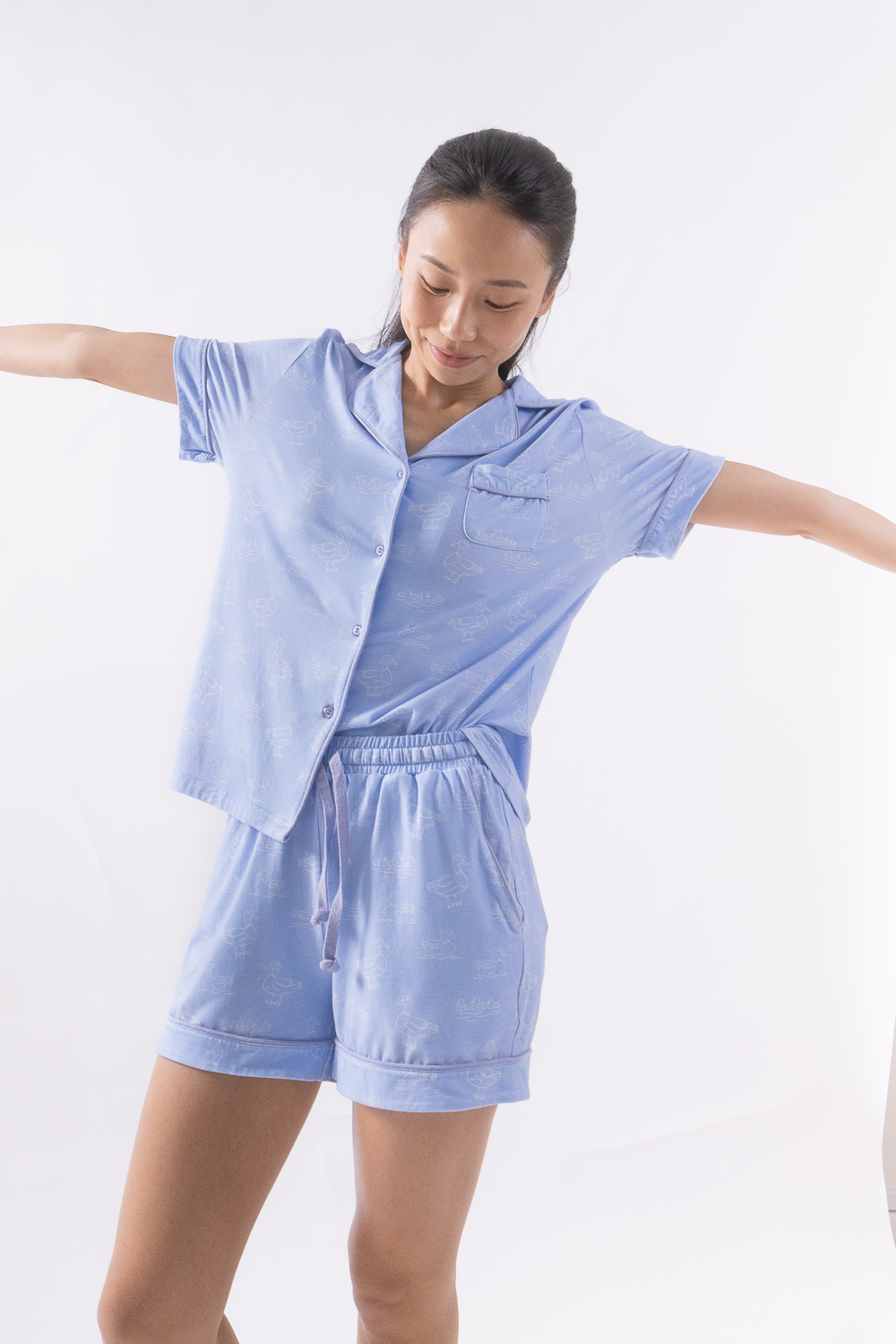 Soft Quacks Cloud PJ Set – Short Sleeve Top + Shorts