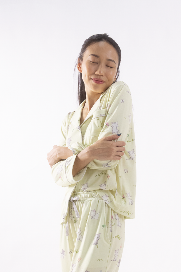 Kitten Meadow Adult Cloud PJ Long Sleeve Set