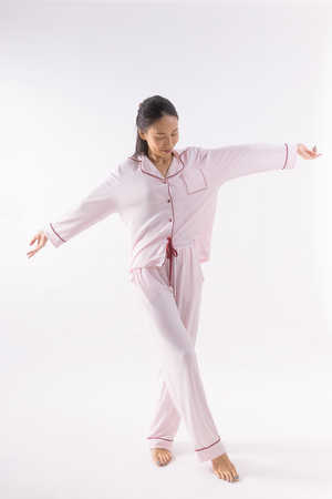 Petal Pink Adult Cloud PJ Long Sleeve Set