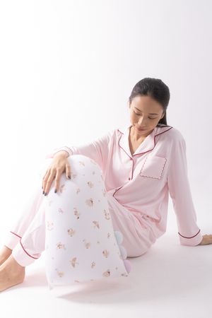 Petal Pink Adult Cloud PJ Long Sleeve Set