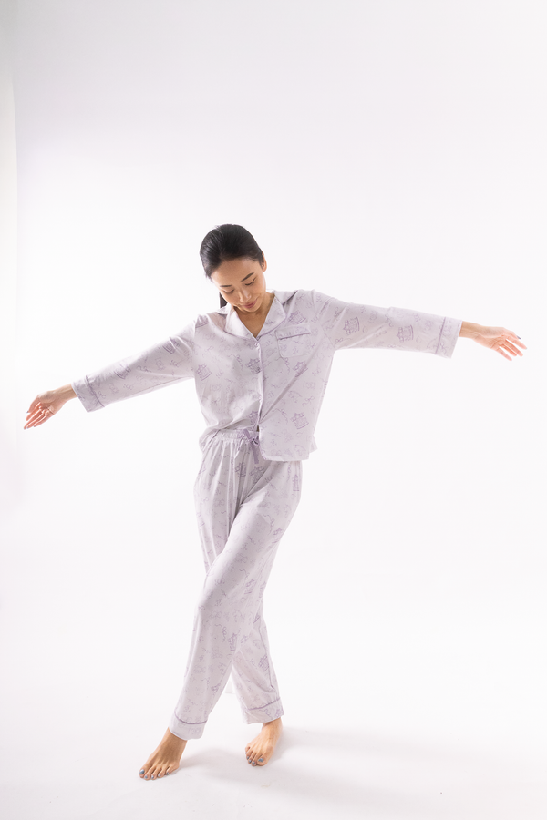 Lavender Haze Toile Adult Cloud PJ Long Sleeve Set