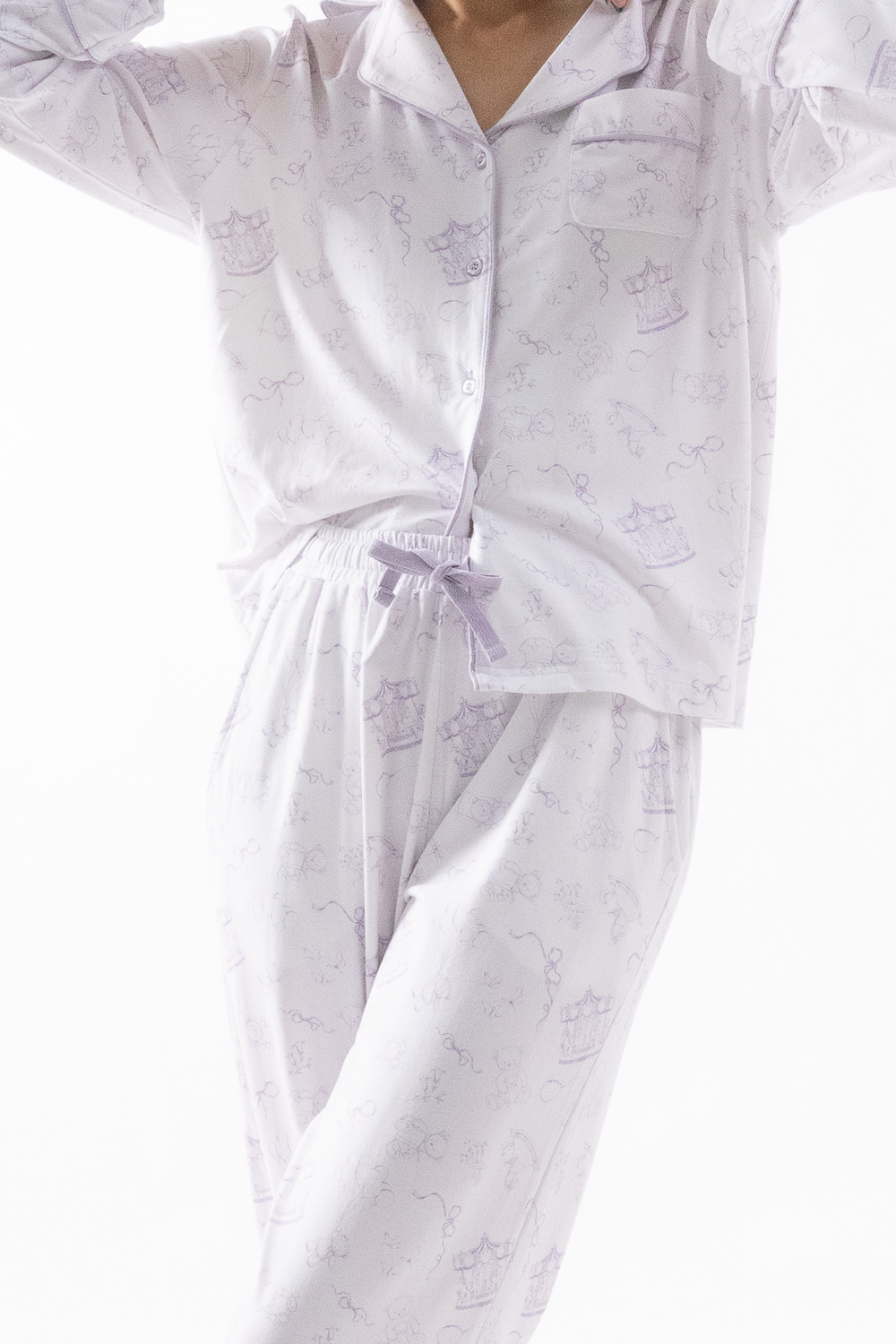Lavender Haze Toile Adult Cloud PJ Long Sleeve Set