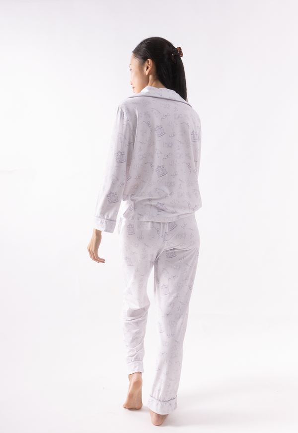 Lavender Haze Toile Adult Cloud PJ Long Sleeve Set