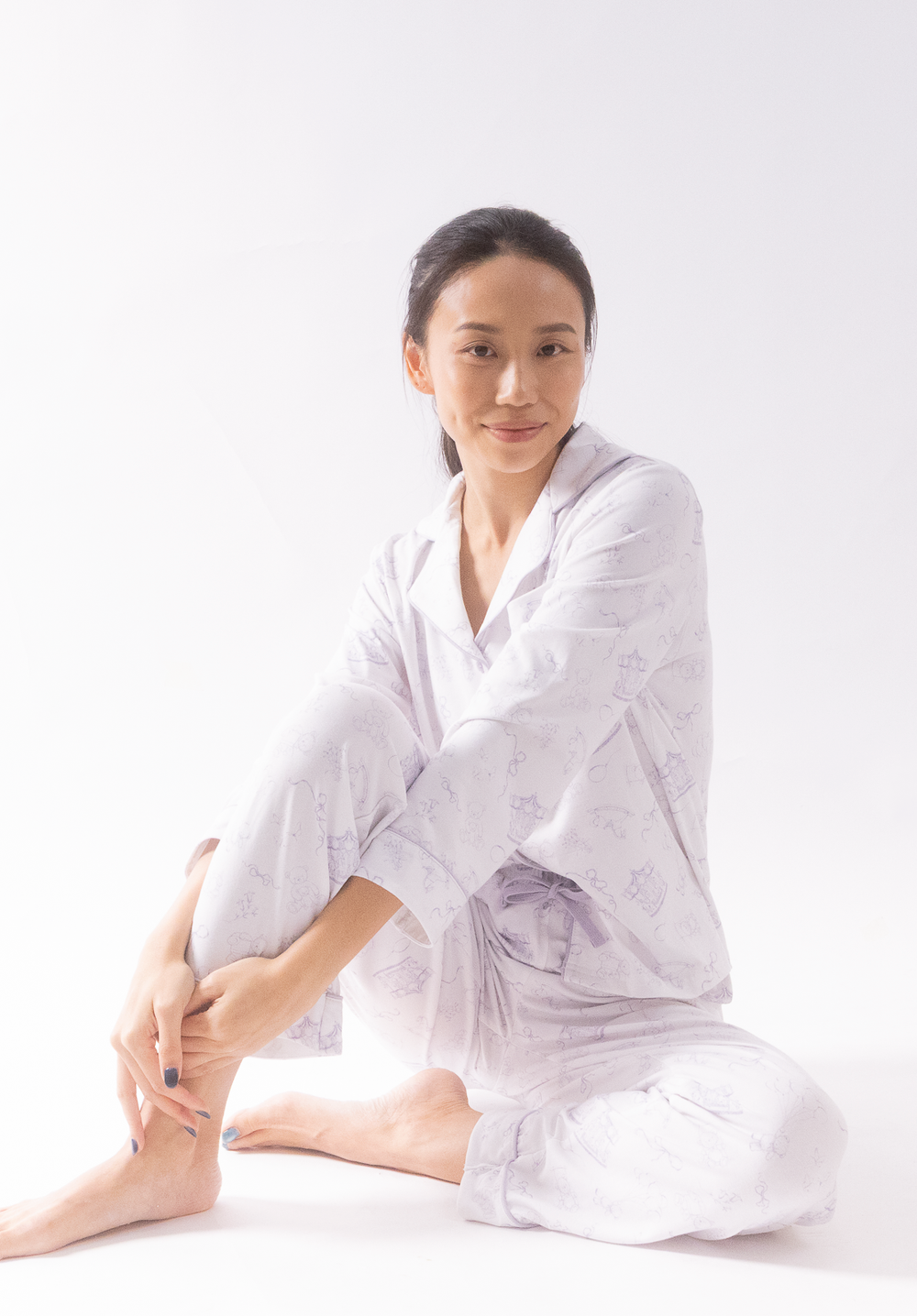 Lavender Haze Toile Adult Cloud PJ Long Sleeve Set