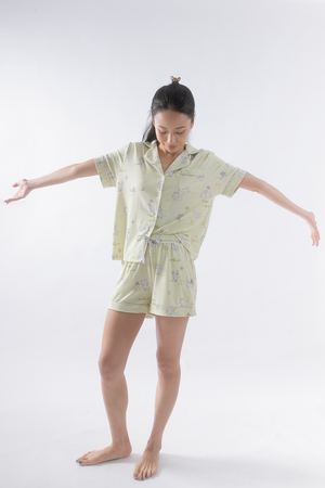 Kitten Meadow Adult Cloud PJ Short Sleeve Set