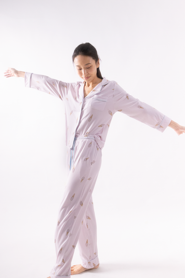 Ice Cream Dreamin' Adult Cloud PJ Long Sleeve Set