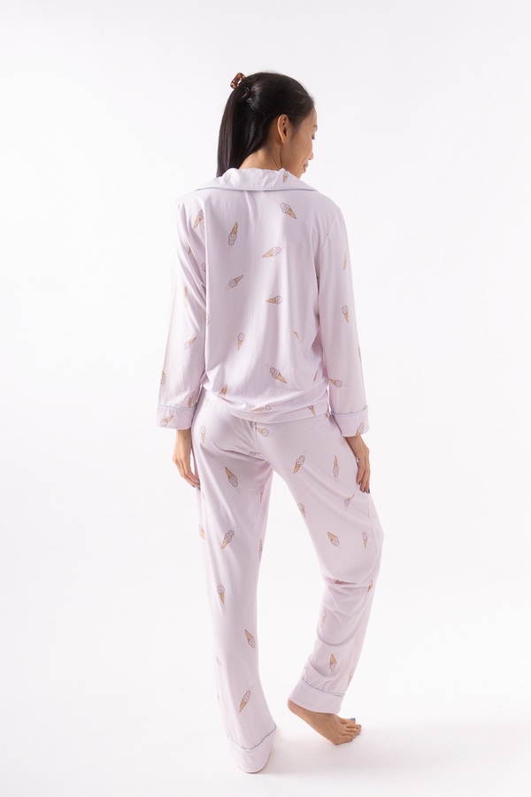 Ice Cream Dreamin' Adult Cloud PJ Long Sleeve Set