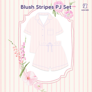 Blush Stripe Cloud PJ Set – Short Sleeve Top + Shorts