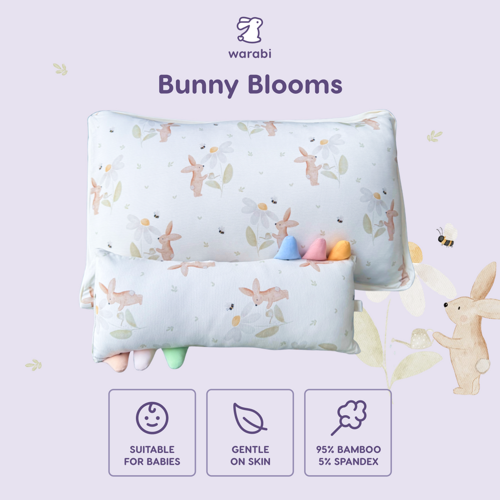 Bunny Blooms Snuggle Bamboo Pillow