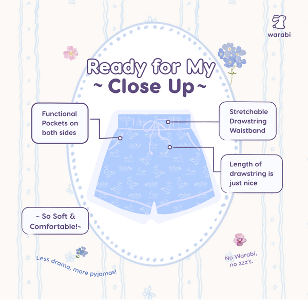 Strawberry Milk Short Sleeve + Shorts Cloud PJ Set (Non-Padded)