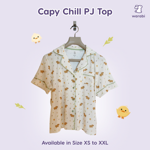 Capybara Chill Cloud PJ Set – Short Sleeve Top + Shorts
