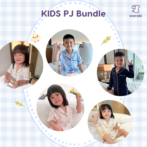 [BUNDLE] Kids Long Sleeve Top and Pants Cloud PJ Set