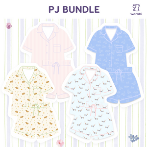 [BUNDLE of 3] Cloud PJ Set — Short Sleeve Top and Bottoms