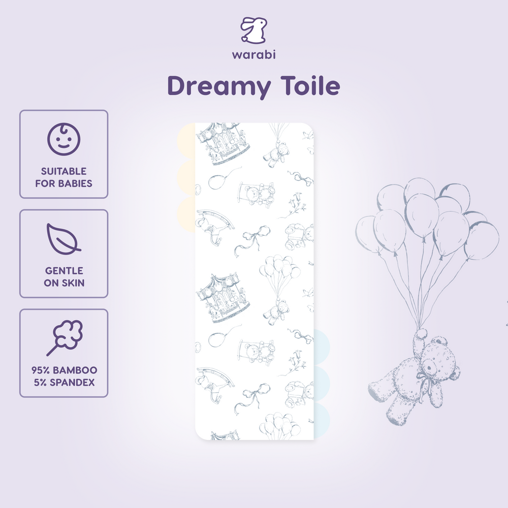 Dreamy Toile (Blue) Snuggle Bamboo Pillow