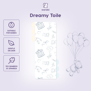 Dreamy Toile (Blue) Snuggle Bamboo Pillow