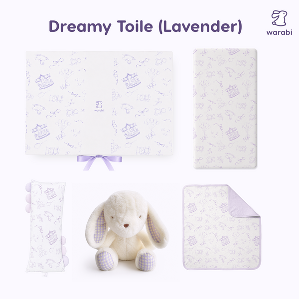 Warabi Signature Gift Box 🎁 Bamboo pillow, blanket, cot sheets and plushie