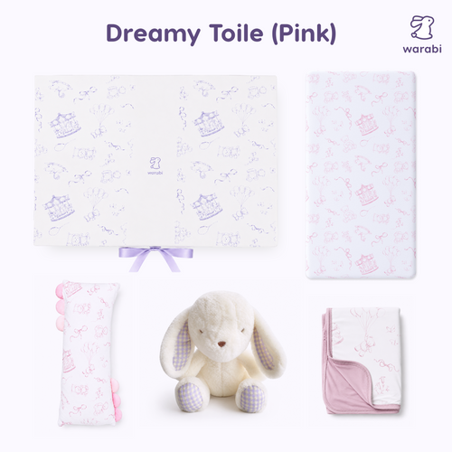 Warabi Signature Gift Box 🎁 Bamboo pillow, blanket, cot sheets and plushie