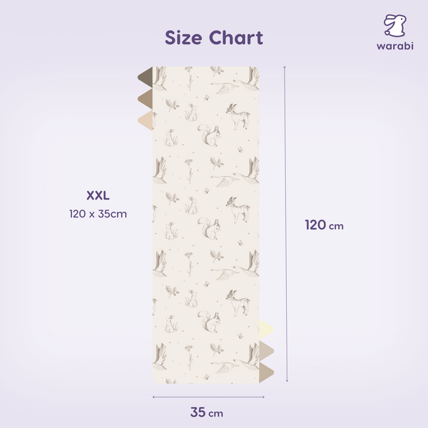 Forest Friends Snuggle Bamboo Pillow - Size S to XXL, Head Pillow Hypoallergenic, Baby-safe