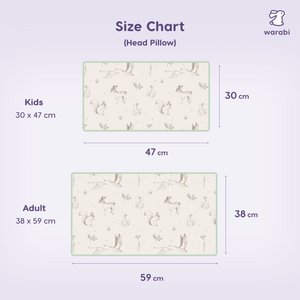 Forest Friends Snuggle Bamboo Pillow - Size S to XXL, Head Pillow Hypoallergenic, Baby-safe