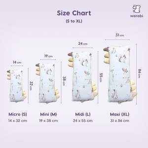 Forest Friends Snuggle Bamboo Pillow - Size S to XXL, Head Pillow Hypoallergenic, Baby-safe