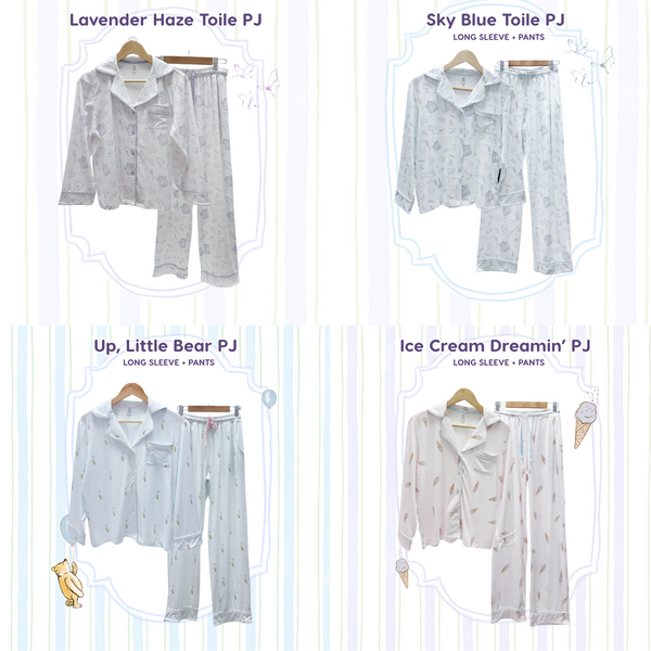 [BUNDLE] Kids Long Sleeve Top and Pants Cloud PJ Set