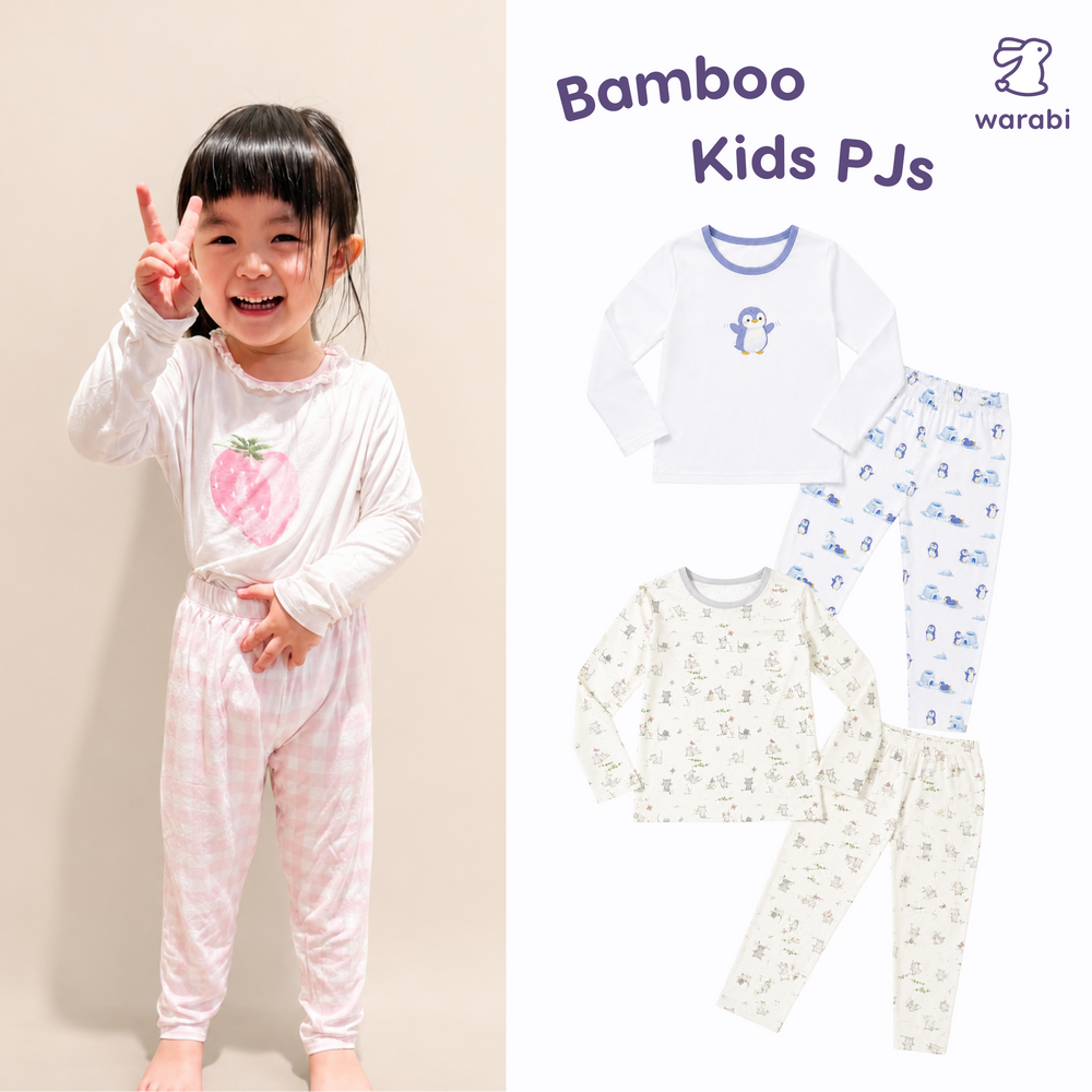 Warabi Kids Bamboo Long Sleeve 2 piece Pyjamas