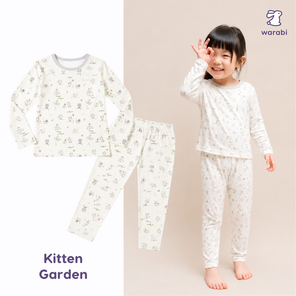 Warabi Kids Bamboo Long Sleeve 2 piece Pyjamas