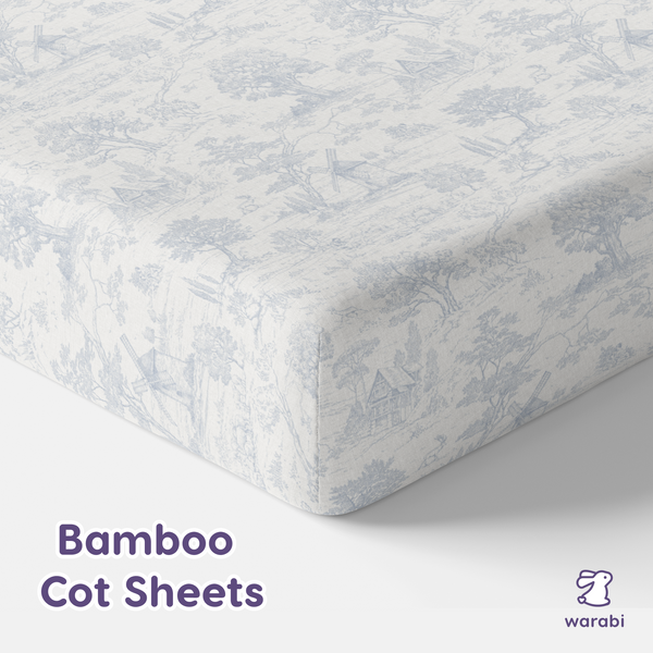Bamboo Cot Sheets for Babies & Toddlers | Ultra Soft Cooling Fitted Crib Mattress Cover | Breathable Bamboo Baby Bedding