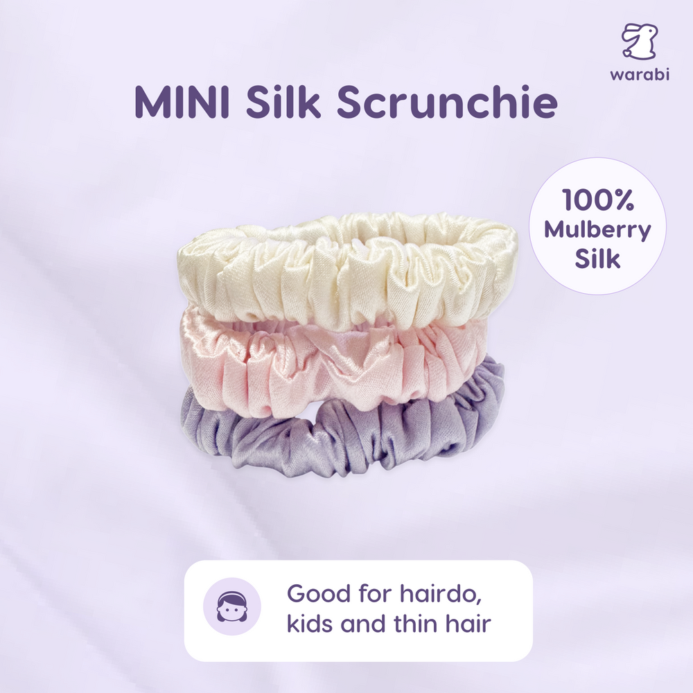 100% Mulberry MINI Silk Scrunchie