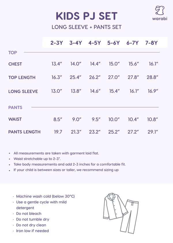 [BUNDLE] Kids Long Sleeve Top and Pants Cloud PJ Set