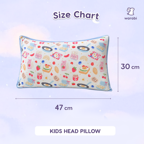 [BRADPAPA BUNDLE] BREAKFAST KIDS HEAD PILLOW + CASING