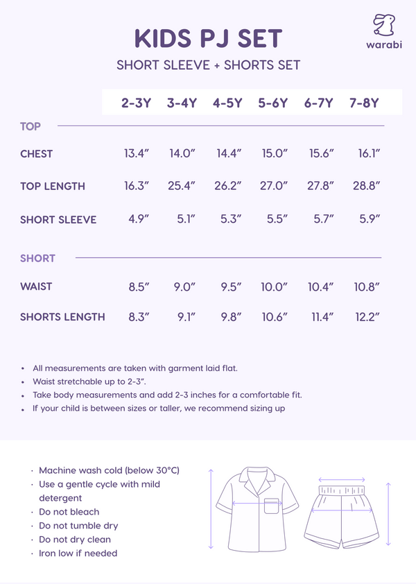 [BUNDLE] Kids Short Sleeve Bamboo Cloud PJ Set