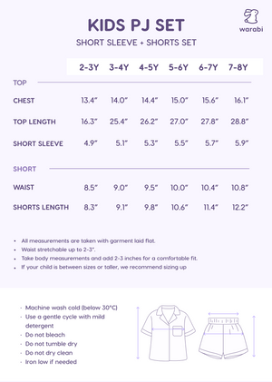 Kids Bamboo Short Sleeve + Shorts Cloud PJ Set (Multiple Designs)