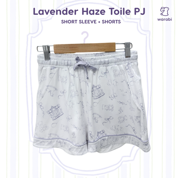 Lavender Haze Toile Adult Cloud PJ Short Sleeve Set