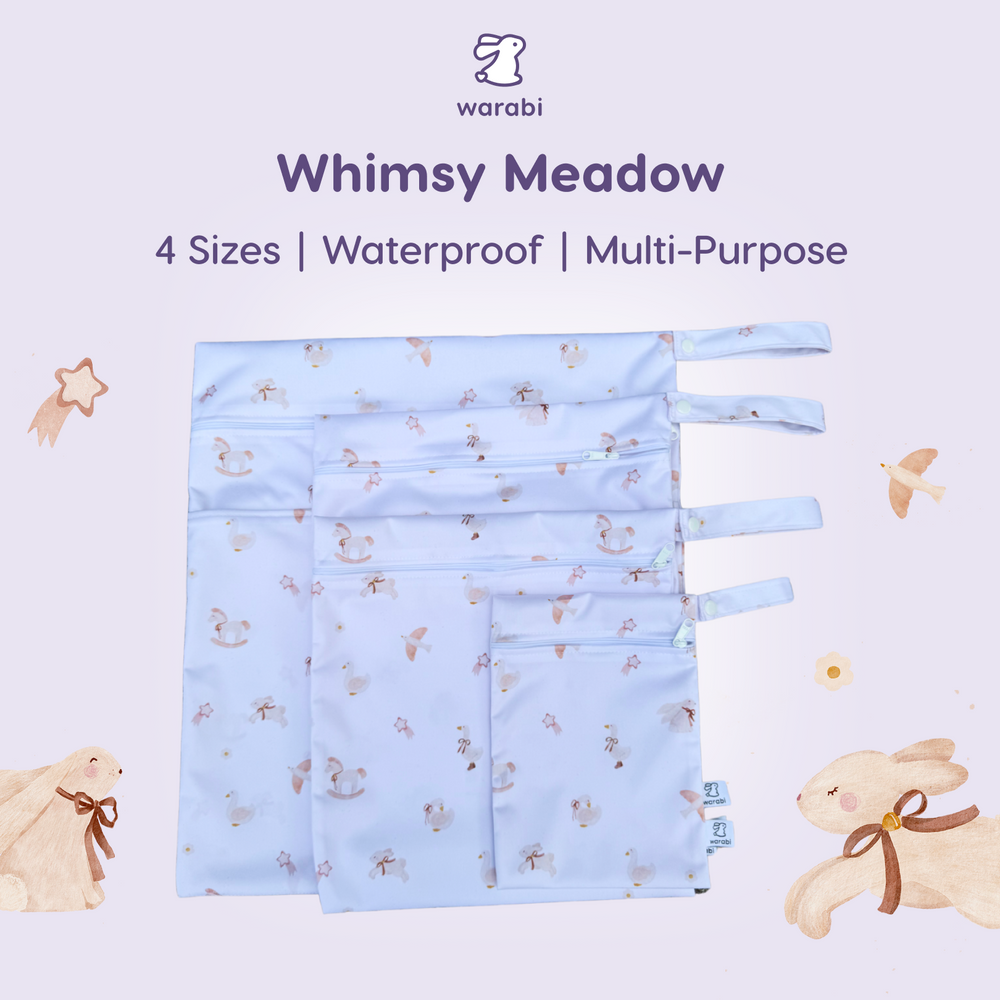 Wet Bags – Waterproof Reusable Diaper Bag | Baby Nappy, Swim & Laundry Pouch (4 Sizes)