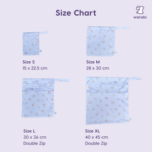 Wet Bags – Waterproof Reusable Diaper Bag | Baby Nappy, Swim & Laundry Pouch (4 Sizes)