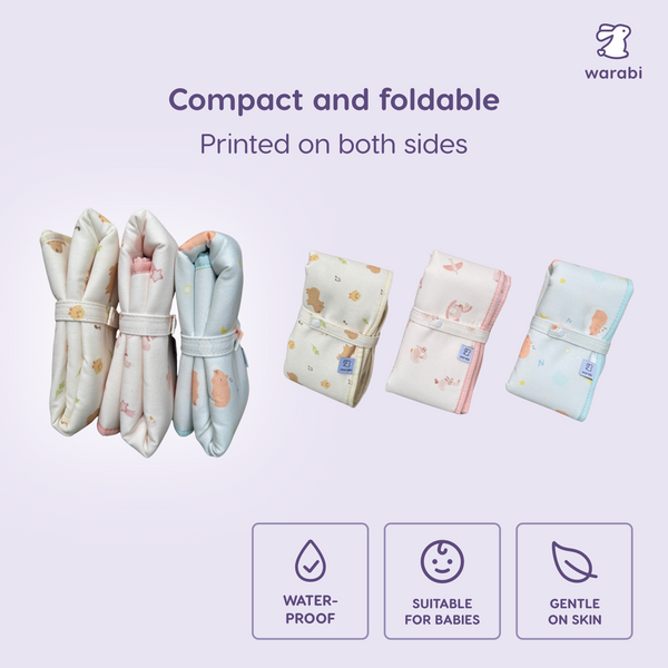 Waterproof Diaper Mat – Padded, Foldable, Leak-Proof Design & Gentle on Skin