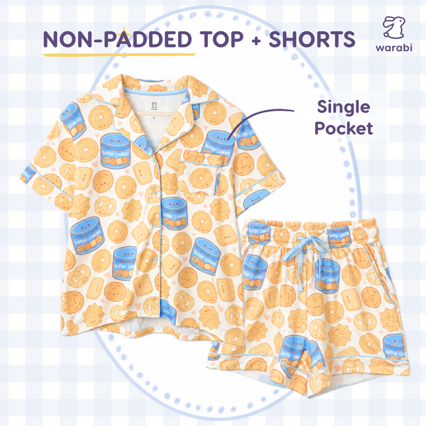 Butter Cookie Short Sleeve + Shorts Cloud PJ Set