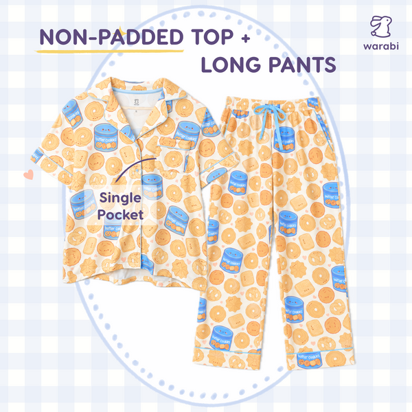 Butter Cookie Short Sleeve + Long Pants Cloud PJ Set
