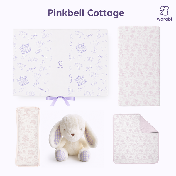 Warabi Signature Gift Box 🎁 Bamboo pillow, blanket, cot sheets and plushie