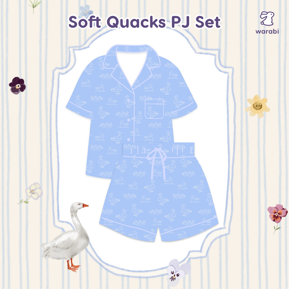 Soft Quacks Cloud PJ Set – Short Sleeve Top + Shorts