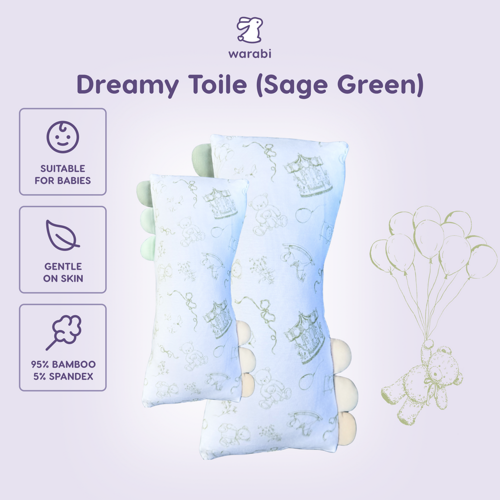 Dreamy Toile (Sage Green) Snuggle Bamboo Pillow