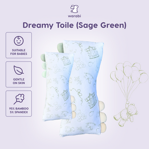 Dreamy Toile (Sage Green) Snuggle Bamboo Pillow