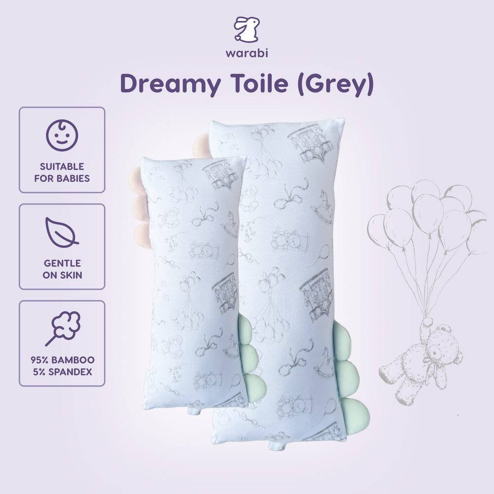 Dreamy Toile (Grey) Snuggle Bamboo Pillow