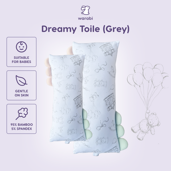 Dreamy Toile (Grey) Snuggle Bamboo Pillow