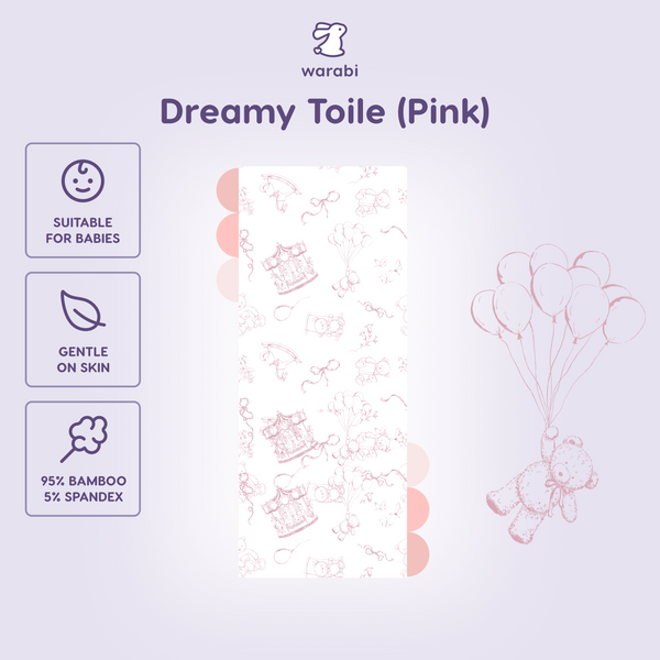 Dreamy Toile (Pink) Snuggle Bamboo Pillow