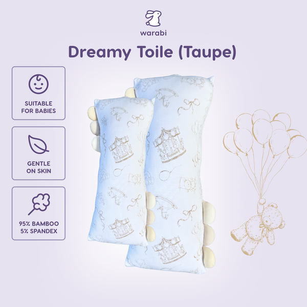 Dreamy Toile (Taupe) Snuggle Bamboo Pillow