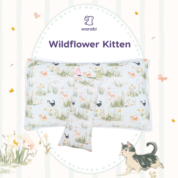Wildflower Kitten Bamboo Snuggle Pillow