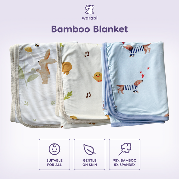 Bamboo Snuggle Blanket – Ultra-Soft, Breathable, Baby-Safe, Lightweight & Cozy for All Temperature