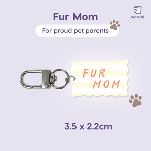 Mini Acrylic Keychains | Cute Gift Tags (Best Mom / Fur Mom / Lucky Charm)